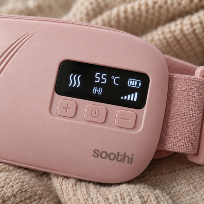 Soothi Ceinture Chauffante & Massante 5 Modes pour Crampes Menstruelles